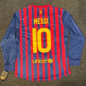2011-12 Barcelona Messi Home Long Sleeve Jersey